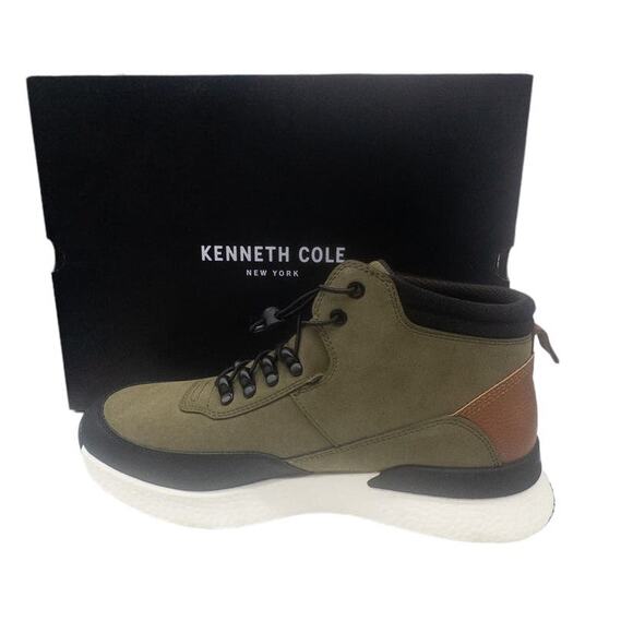 Kenneth Cole Men's Sneaker Boots Shoes High Top  Olive Green Size 8 9 10 13 - Picture 1 of 10